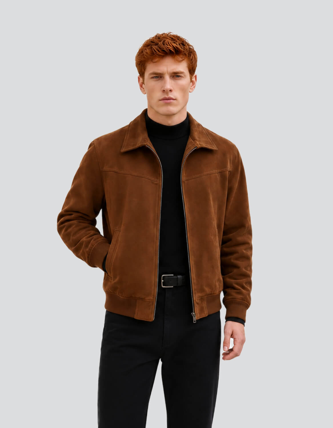 Suede Bomber Jacket